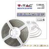 V-TAC Striscia Led da Esterno IP65 Impermeabile 10W - 5 Metri di Lunghezza - SMD 5050 Alta Luminosità - Luce 3000K Bianca Calda - Strisce Led - Strip Adesiva e Copertura in Silicone - 24 Volt