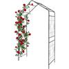 Relaxdays, Arco per Rose in Metallo, da Giardino, HxLxP: 240 x 143 x 43 cm, Arco Stabile per Piante rampicanti, Nero