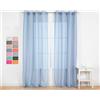 TRAMAS+ Molly Indigo - Tende semi-trasparenti per soggiorno e camera da letto, con occhielli, 140 x 260 cm, 1 pezzo, camera da letto, bambini, giovani, adulti e sala da pranzo