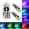 VS 2X LED T10 W5W Lampadina Luce Laterale con Cuneo Luminoso con Telecomando per Luci Interne Luci Targa Luci Posizione 5050 6-SMD 168 175 194 921 2825 2827 Multicolore RGB