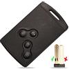topone1 Portachiavi per auto a distanza Shell per Renault Megane Laguna Koleos Fluence Scenic Clio Captur 4 pulsanti Smart Card Fob con lama