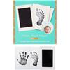 Kate & Milo Clean-Touch Ink Pad, Baby Handprint and Footprint Impression Kit, Babyprints Keepsake, Gift for New and Expecting Parents, Black Ink, No Touch Inkpad, 2 Impression Cards