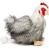Uni-Toys - Gallina, seduta (con uovo) - 25 cm (altezza) - pollo peluche, uccello - peluche, peluche
