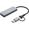 Ewent Hub USB-C 3.2 Gen2 4 in 1 10Gbps, Adattatore Multiporta con 4 Porte USB-C, Imput Alimentazione USB-C 5V, Compatibile Laptop Tablet MacBook e Smartphone, Windows, Mac e Linux