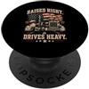 Truck Driver Dad Trucker Design Co Camionista Papà Patriottica Bandiera Americana Trucker Fathers Day PopSockets PopGrip Adesivo