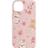 Red Sun Society Custodia per iPhone 14 Plus Kawaii Gatto Sakura Cherry Blossom Carino Gattino Pastello
