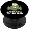 Amphibian And Bubble Tea Enthusiasts Bevitore di tè al latte di rana Boba Rospi e tapioca PopSockets PopGrip Adesivo