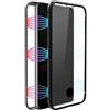 Hama Black Rock - Custodia protettiva in vetro 360 per Samsung Galaxy S20 I chiusura magnetica, cover in TPU, ricarica senza fili, protezione antigraffio (trasparente con cornice nera)