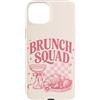 Brunch Squad - Minimalistic Brunching De Custodia per iPhone 15 Plus Brunch Squad Colazione Amanti Croissant Mimosa Rosa
