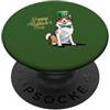 Border Collie Puppy Lover PS Felice giorno di San Pawtrick - Border Collie giorno di San Patrizio PopSockets PopGrip Adesivo
