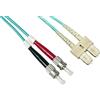Link LKSCST3505 - Cavo Fibra Ottica SC-ST Multimode Duplex OM3 50/125 µm - Lunghezza 5 Metri, Connessione Alta Velocità per Reti Fiber