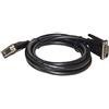 LINK LKCDVI20 - Cavo DVI-D dual link (2 m, nero) - Connettori maschio-maschio 24+1 placcati nickel - Doppia schermatura contro interferenze EMI e RFI - Guaina in PVC e HDPE