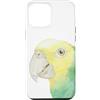 Perroquets numériques Custodia per iPhone 12 Pro Max ritratto pappagallo acquerello amazon testa gialla