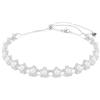Swarovski x Ariana Grande Girocollo, Crystal Pearl, Taglio Round, Bianco, Placcato rodio