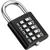 TopHomer Serratura a combinazione, lucchetto di sicurezza a pulsante a 10 cifre in lega di zinco nero senza chiave per armadietto/cassetto/porta del gabinetto