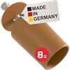 BAUHELD Fermaporta per tapparelle, 27 mm, 8 pezzi, made in Germany, in plastica robusta, fermaferma per tapparelle con viti, adatto a lamelle blindate per tapparelle, marrone chiaro
