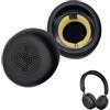 Noenaeni 2 cuscinetti di ricambio per cuffie wireless Jabra Evolve2 65 (65MS 65UC USB)/Evolve2 40 (40UC 40MS USB)/Elite 45h On-Ear Wireless, in morbida pelle proteica, cuscinetti di ricambio per cuffie