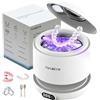 Tulbeys Pulitore ad ultrasuoni 45000 Hz UV a ultrasuoni 220 ML Dental Pod - Ultrasonic Cleaner per protesi dentarie, retainer, binario dentale, protesi, gioielli con timer digitale