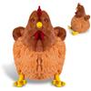 JynxtoyZeal Pollo Peluche Bambola, Pollo Giocattoli di Peluche, Simulazione Pollos Simpatico Morbido Pollame Bambole Animali Selvatici, Giocattoli Morbidi per Bambini, Ragazzi e Ragazze Regalo(15 x 15 x 22cm)