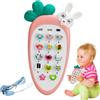 Generic Baby First Telefono - Adorabile Giocattolo A Forma Di Carota | Giocattolo Di Apprendimento Precoce Con Luci Rilassanti E Melodie, Giocattoli Per La Dentizione Per Bambini, Regalo Per La