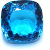 500 CT Naturale Topazio Blu Brasiliano Cuscino Forma Loose Certificato Gemma