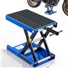 VEVOR Martinetto a Forbice, Piattaforma di Sollevamento Compatta Carico max 499 kg, Escursione di Sollevamento 9,5-34 cm per Manutenzione Moto da Officina Garage, Sollevatore in Acciaio, Colore Blu
