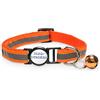 Girafus Collare per gatti con chiusura di sicurezza/5 adesivi per nome, collare per gatto con campanelle/riflettente/per Girafus Tracker Collare di sicurezza Gatti Arancione