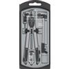 Faber-Castell 174045 - Compasso a Regolazione Rapida con Adattatore Universale + Allungabile e Accessori