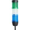 STEX24 Colonna luminosa STEX24 blu-bianca-verde, 50 mm, 24 V CA/CC, luce lampeggiante a LED, cavo da 2,5 metri, SS50-OB3/24 151 Tecnica di collegamento: