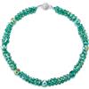 COOLSTEELANDBEYOND Perline Cristallo Cluster Statement Collana Intrecciato Catena Girocollo Choker Collana, Chiusura Magnetica