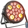 Ibiza - BIGPAR-16RGBW4A - Proiettore PAR XXL - 16 LED RGBW Multicolore + 4 LED ambra - 12 canali DMX - Effetto stroboscopico e dimmer - Telecomando - Serate, feste, palchi, spettacoli, eventi