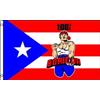 AZ FLAG Bandiera Portorico 100% Boricua 90x60 cm 2 Occhielli | Uso interno ed esterno bandiera decorativa inglese Puerto Rico 100% Boricua doppie cuciture e bordi rinforzati