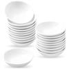 UIBFCWN Set di 20 Ciotole in Ceramica per Salsa - 34 g, Bianche per Salsa di Soia, Asiatica, Ketchup, Barbecue, Condimenti, Antipasti