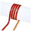 PH PandaHall 1m Catena di Strass di Cristallo Rosso Catena di Cubic Zirconia, 7mm Passamaneria di Cristallo per Cucire Vestiti Cappelli Borse Decorazioni e Creazione di Gioielli