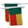 AZ FLAG Ghirlanda 12 Metri 20 Bandiere Benin 45x30cm - Bandiera Beninese 30 x 45 cm - Festone BANDIERINE