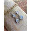Belli Pietra Lunare Arcobaleno Gemma 925 Argento Sterling Fatto a Mano Orecchino