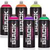 BLACK MONTANA Montana Cans Black Infra Neon - Set di bombolette spray fluorescenti Graffiti 400 ml, ad alta opacità, ad asciugatura rapida, set di colori al neon per Street Art & DIY - 6 x 400 ml