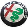 VS 2 Fregi Stemma Compatibili con Alfa Romeo Auto Logo 74mm Per Cofano Anteriore e Posteriore Emblema Stemmi in Metallo (Green, Normale)