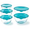 PYREX Set di scatole porta pranzo Pyrex Trasparente Turchese 5 Pezzi