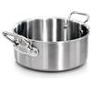 Baldassare Agnelli Pentole Agnelli ALIX106ALIN18 Casseruola Bassa con 2 Maniglie in acciaio, Trilaminato Alluminio-Acciaio per induzione, 18 cm