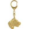 Art-Dog Setter inglese - Ciondolo dorato per chiavi con cane, decorazione per borsa, accessorio del marchio Art-Dog