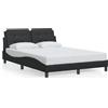vidaXL Struttura letto senza materasso "Zara" nero 140x200 cm in Pelle finta