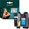 Evoke Cartucce per HP 45 78 XL 51645AE C6578A ️️ 920C 930c940 950c 960c 970c 980c 1280 ️