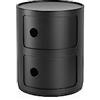 Kartell Componibili Recycled, Mobile Contenitore 2 Elementi, Nero Mat