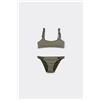 Calzedonia Costume Due Pezzi Bambina Green Vichy Verde