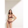 Calzedonia Triangolo Imbottito Costume Polka Dot Brown Marrone