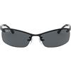 Ray-Ban Occhiali da Sole RB3183 002/81 Nero/Grigio Unisex Polarizzati 63/15/125