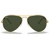 Ray-Ban Occhiali da Sole RB3025 001 Aviator Oro/Verde G-15 Unisex 62/14/140