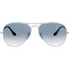 Ray-Ban Occhiali da Sole RB3025 003/3F Aviator Gradient Argento/Azzurro Unisex 55/14/135