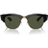 Ray-Ban Occhiali da Sole RB0316S 901/31 Mega Clubmaster Nero/Verde Unisex 50/21/145